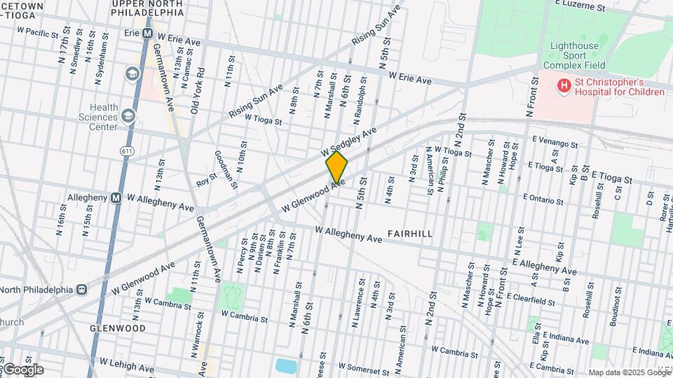 3316 N Fairhill St-Unit -Second floor Map and Location Details