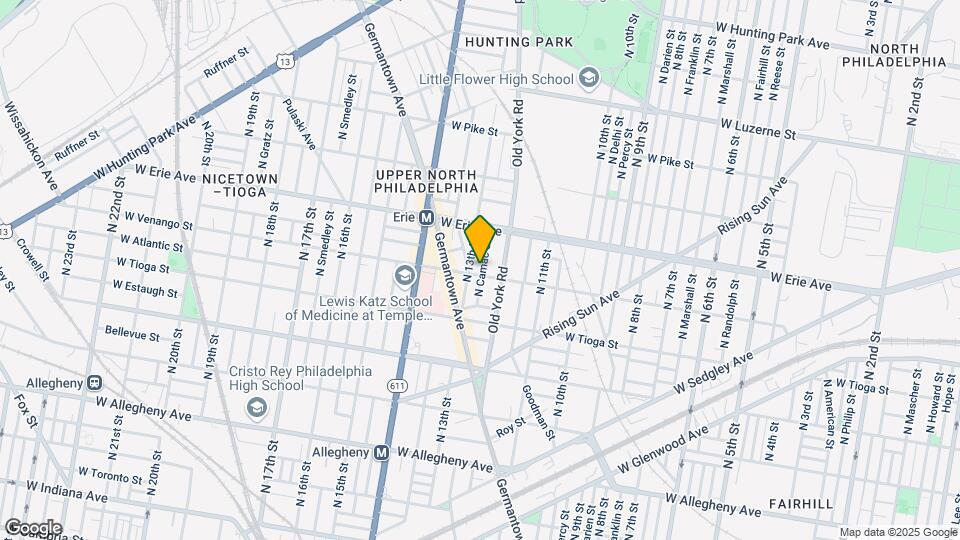 1229 W Venango St Mapa y Detalles de la Ubicación