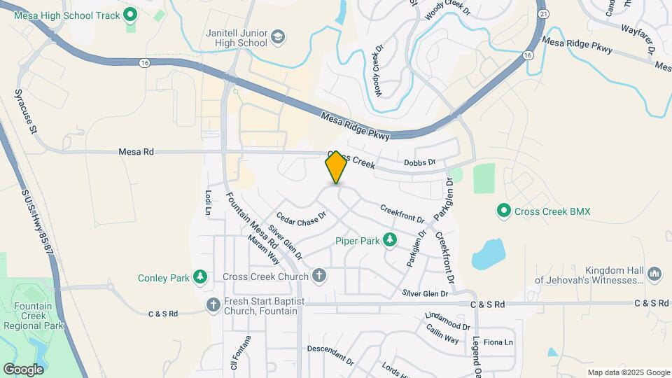 7215 Creekfront Dr Map and Location Details