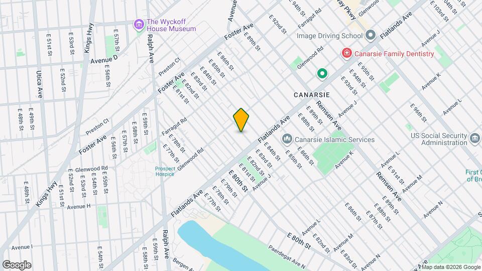 736 E 83rd St Map and Location Details