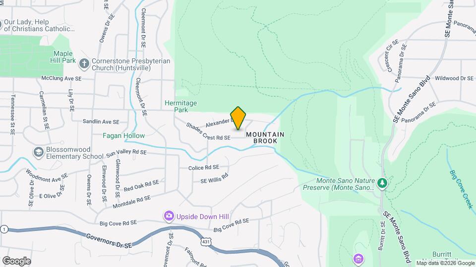 2117 Shades Crest Rd SE Map and Location Details