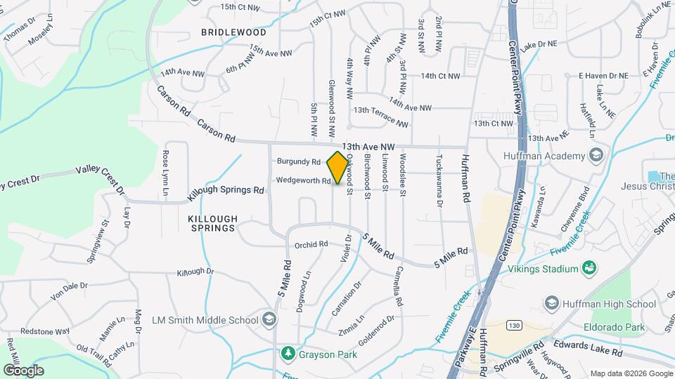 1129 Roebuck Lawn Dr Map and Location Details