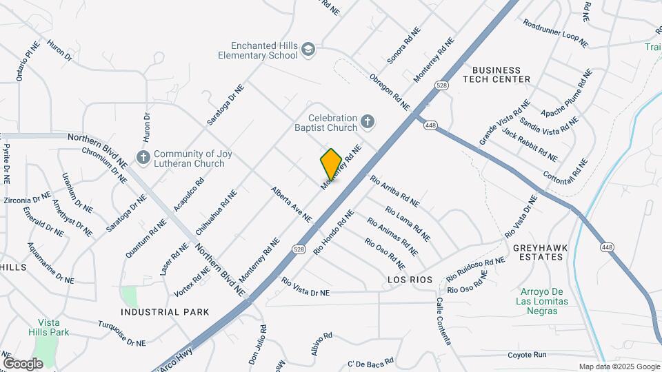 832 Monterrey Rd NE Map and Location Details