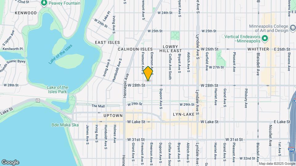 1208 W 28th St, Unit Duplex Map and Location Details
