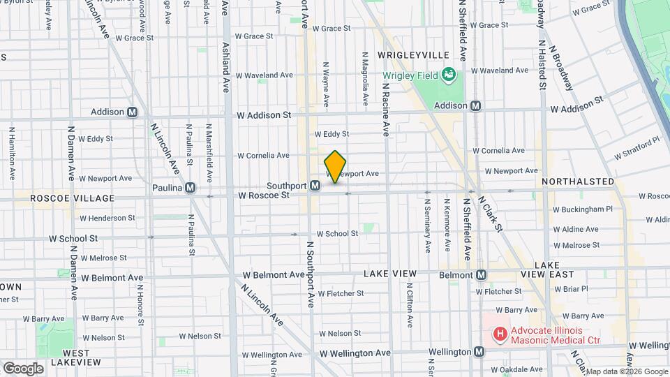 1318 W Roscoe St Map and Location Details