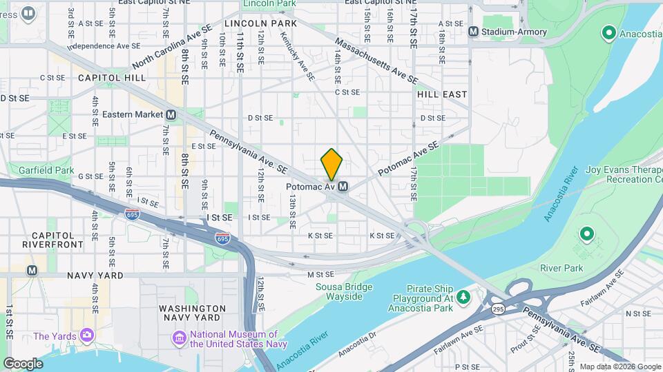 1354 Pennsylvania Ave. SE Map and Location Details