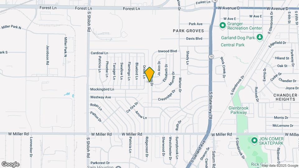1613 Hilltop Dr Map and Location Details