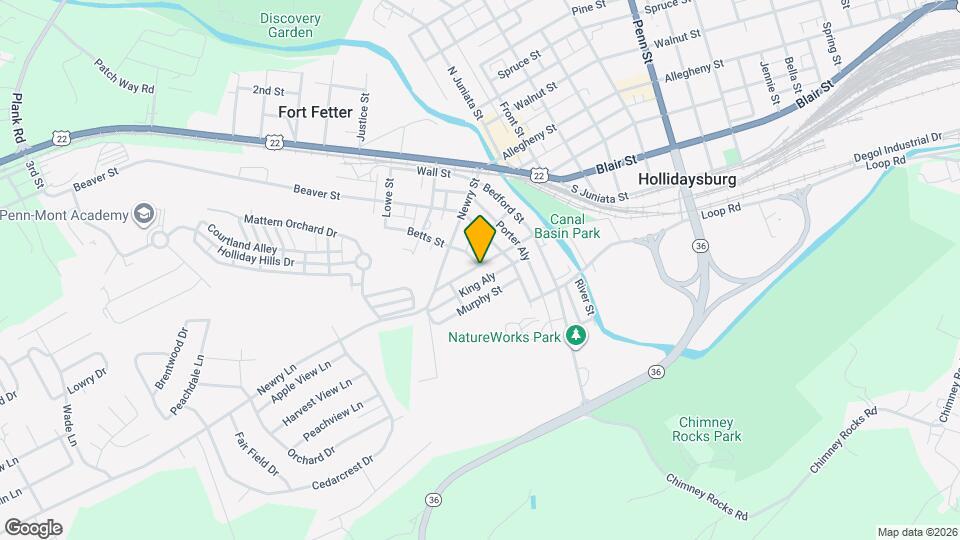 303 Franklin St Map and Location Details