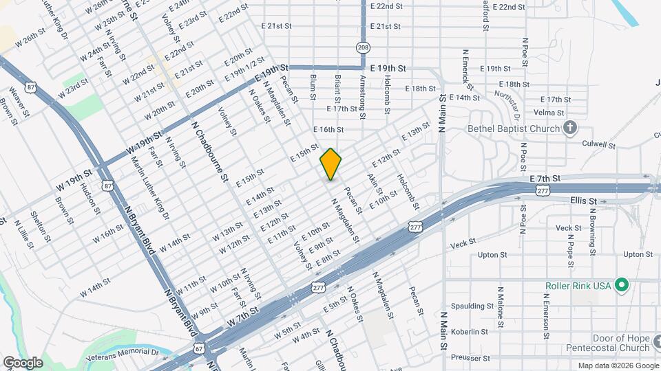 206 E 12th St Map and Location Details