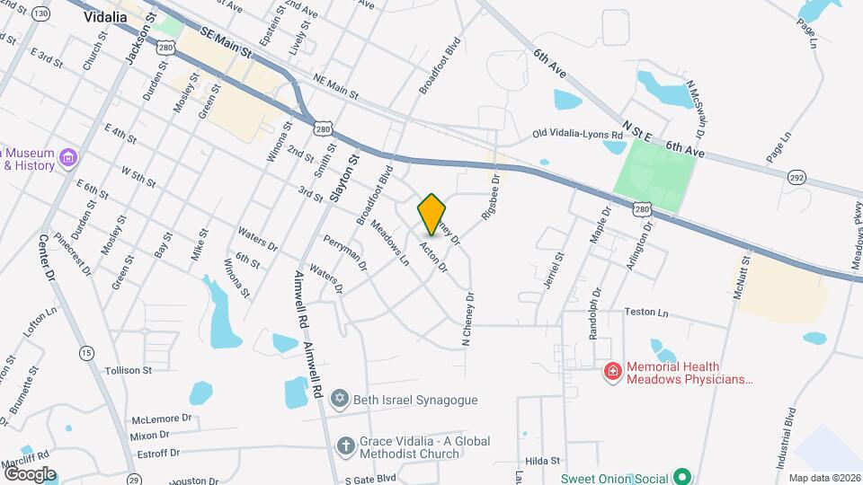 1404 Acton Dr Map and Location Details