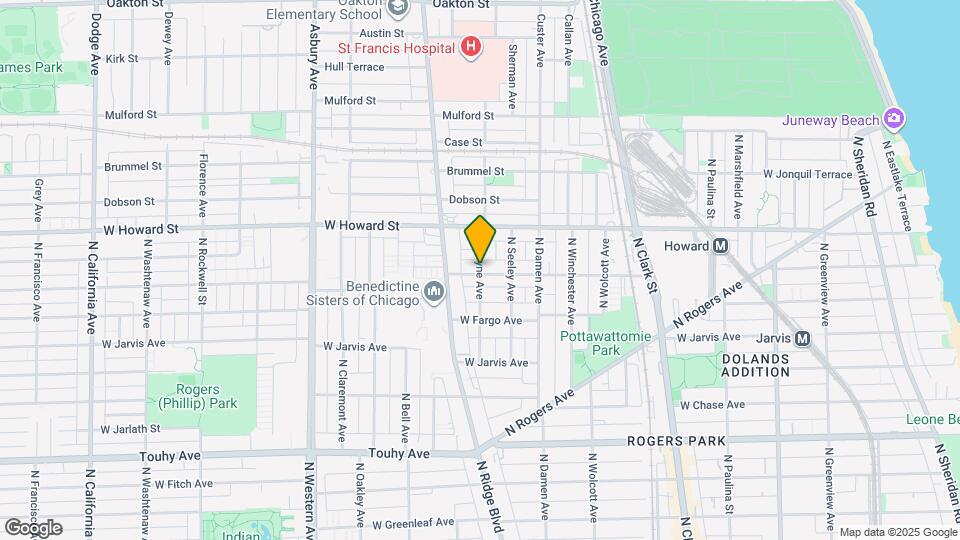 7502 N Hoyne Ave Mapa y Detalles de la Ubicación