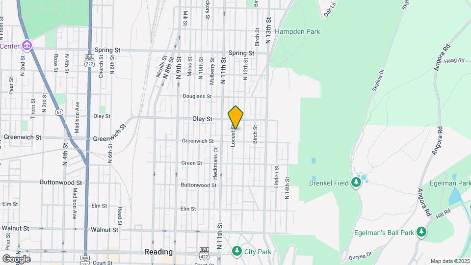 627 Locust St Map and Location Details