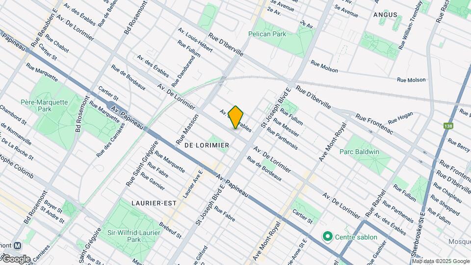 5105 de Lorimier Map and Location Details