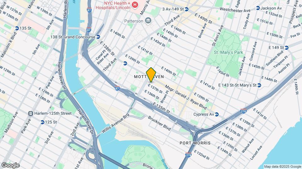 405-423 E 137th St Mapa y Detalles de la Ubicación