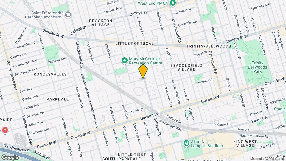 492 Dufferin St Map and Location Details