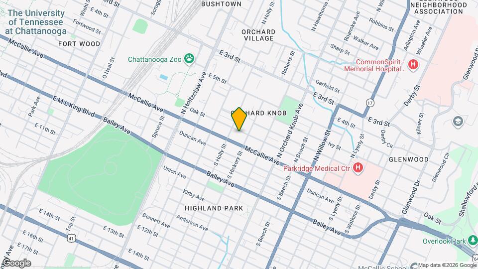 1608 Oak St Map and Location Details