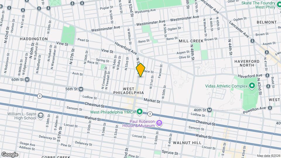 117 N 52nd St, Unit 2 Map and Location Details