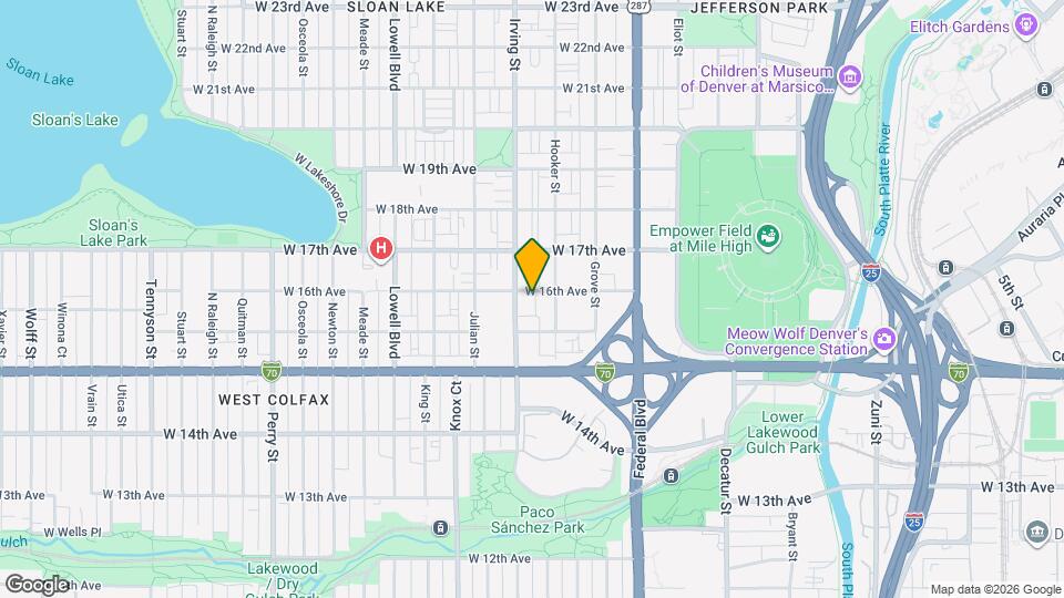 3224 W 16th Ave Map and Location Details