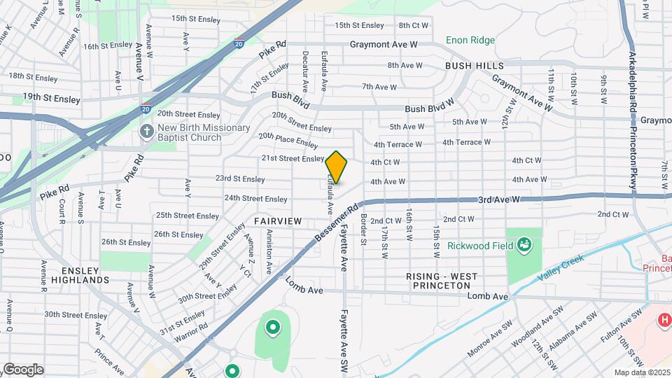 2309 Eufaula Ave Map and Location Details