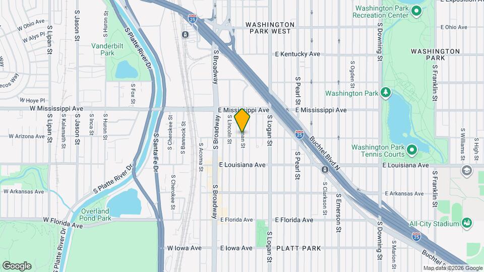 1195 S Sherman St Map and Location Details