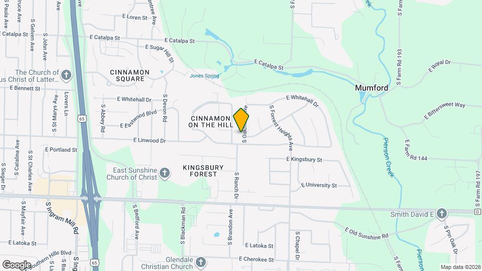 1525 S Oakmont Ave Map and Location Details