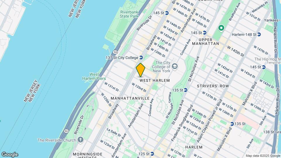 523 W 134th St Map and Location Details