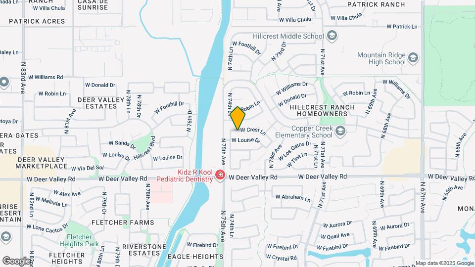 7455 W Crest Ln Map and Location Details