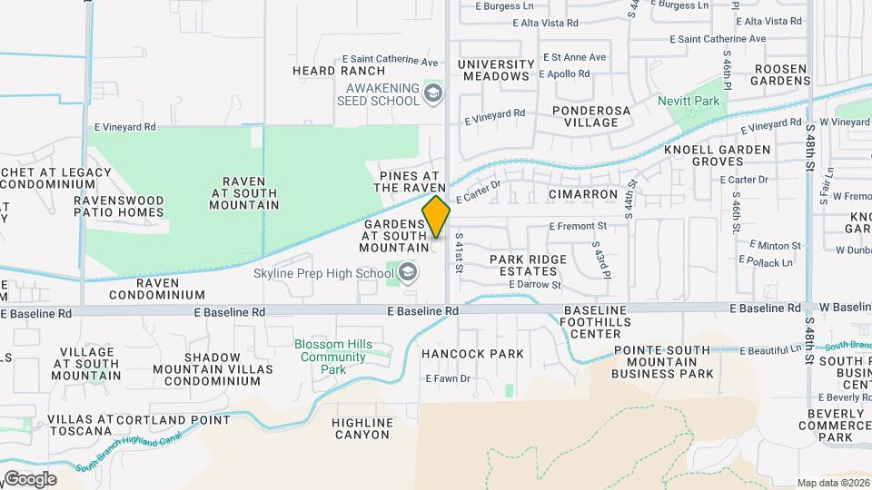 7233 S 39th Way Map and Location Details