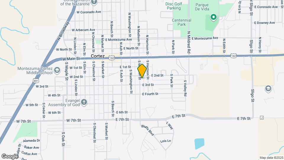 208 S Madison St Map and Location Details