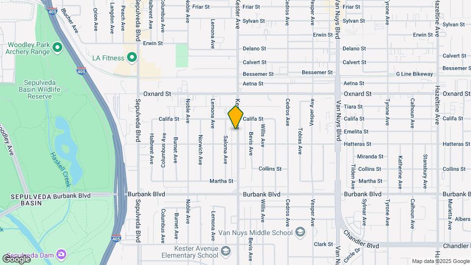 5825 Kester Ave Mapa y Detalles de la Ubicación