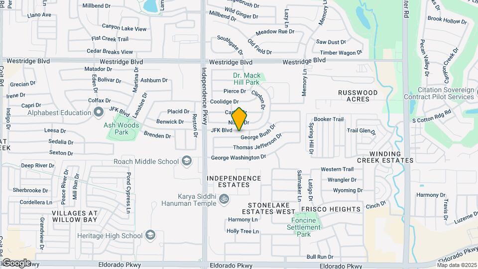 9916 George Bush Dr Map and Location Details