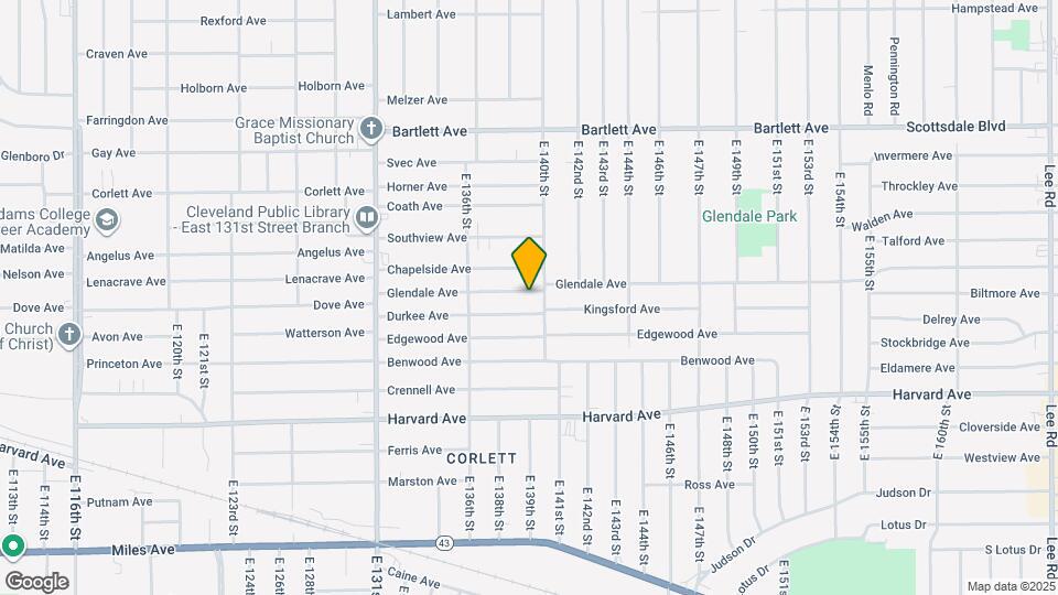 13906 Glendale Ave Map and Location Details