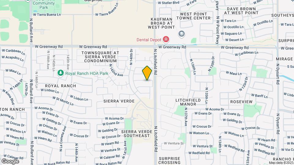 13933 W Port Royale Ln Map and Location Details
