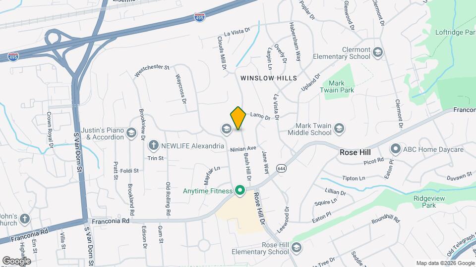 5916 Bush Hill Dr Map and Location Details