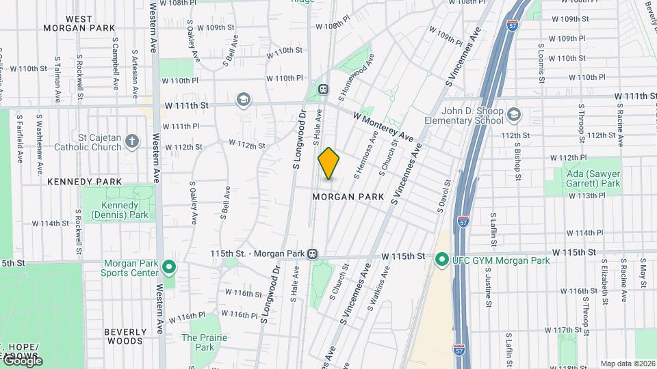 11256 S Homewood Ave Map and Location Details