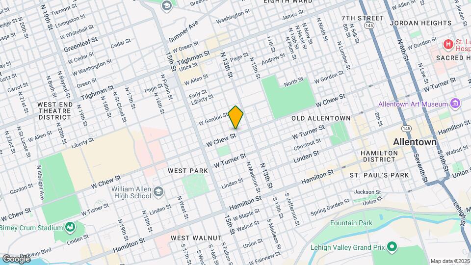 1327 W Chew St Map and Location Details