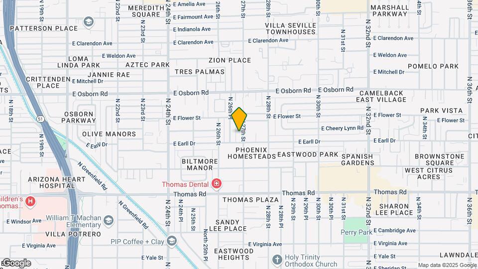 3116 N 27th St Map and Location Details