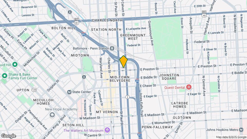 110 E Preston St Map and Location Details
