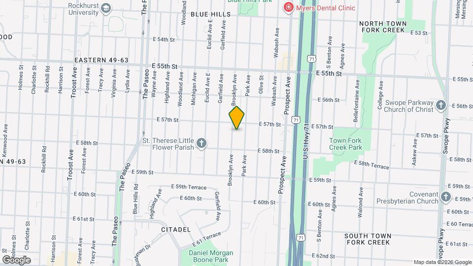 5713 Brooklyn Ave Map and Location Details