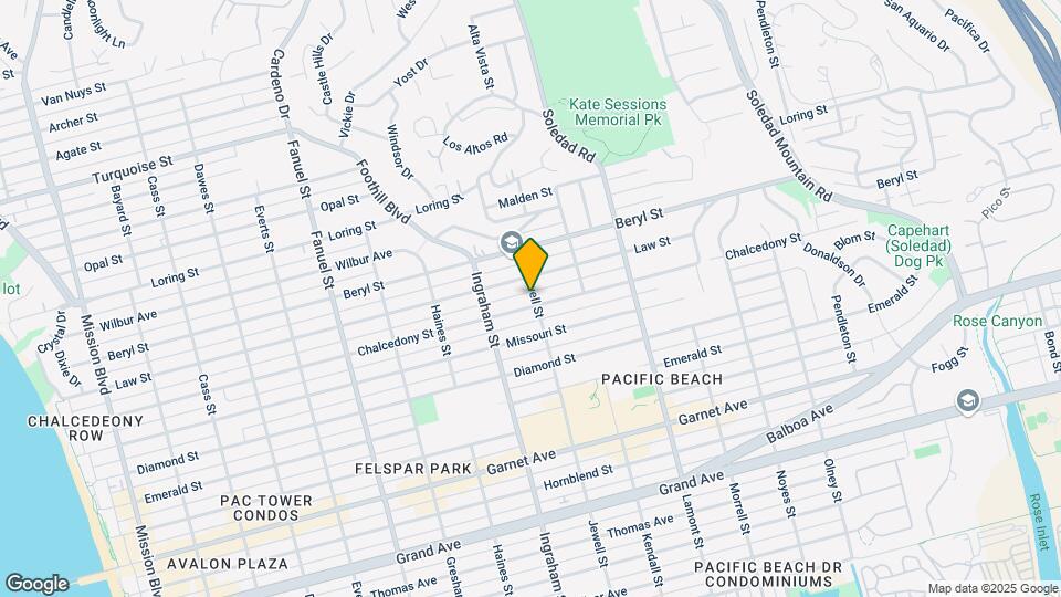 1676 Chalcedony St Map and Location Details