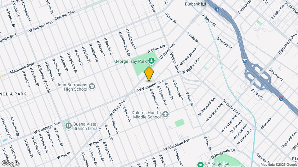 1223 W Verdugo Ave Map and Location Details