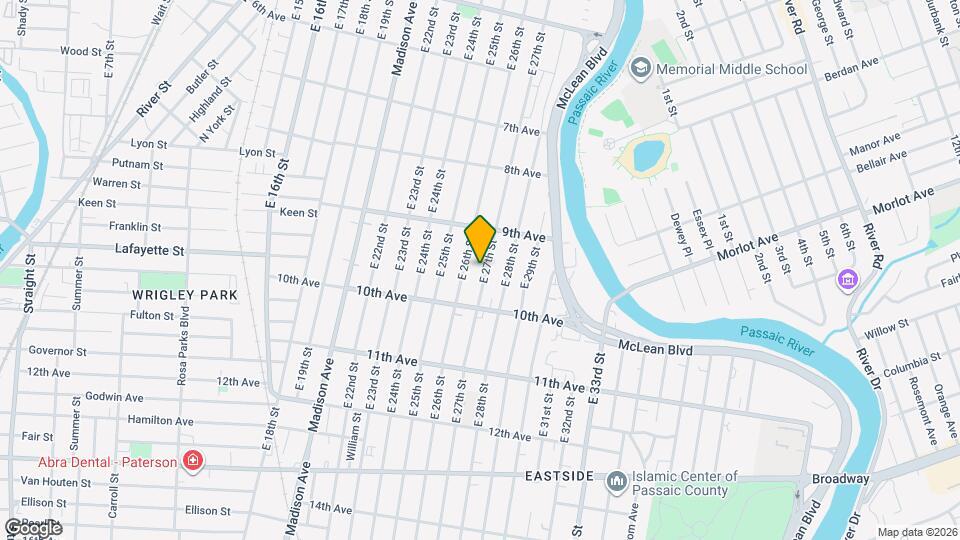 372 E 27th St Map and Location Details
