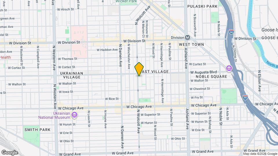 947 N Wolcott Ave, Unit J02P Map and Location Details