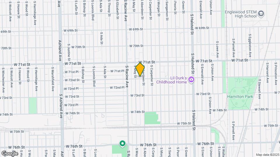 1119 W 72nd St Map and Location Details