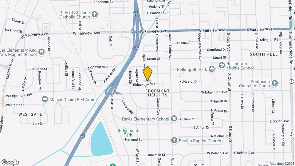 734 Ridgemont Ave Map and Location Details