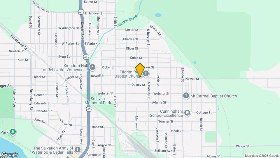 408 Newell St Map and Location Details