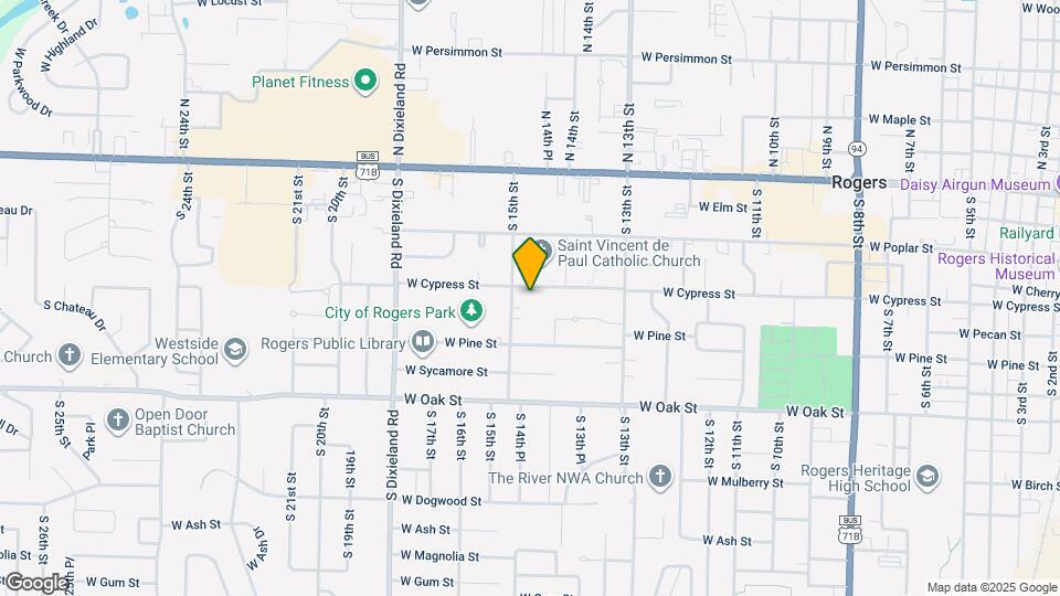 1414 W Cypress St Map and Location Details