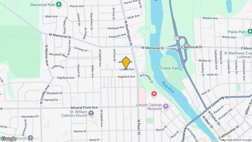 1413 Linden Ave-Unit -1413 1/2 Map and Location Details