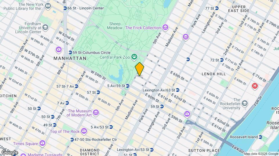 406 E 62nd St Map and Location Details