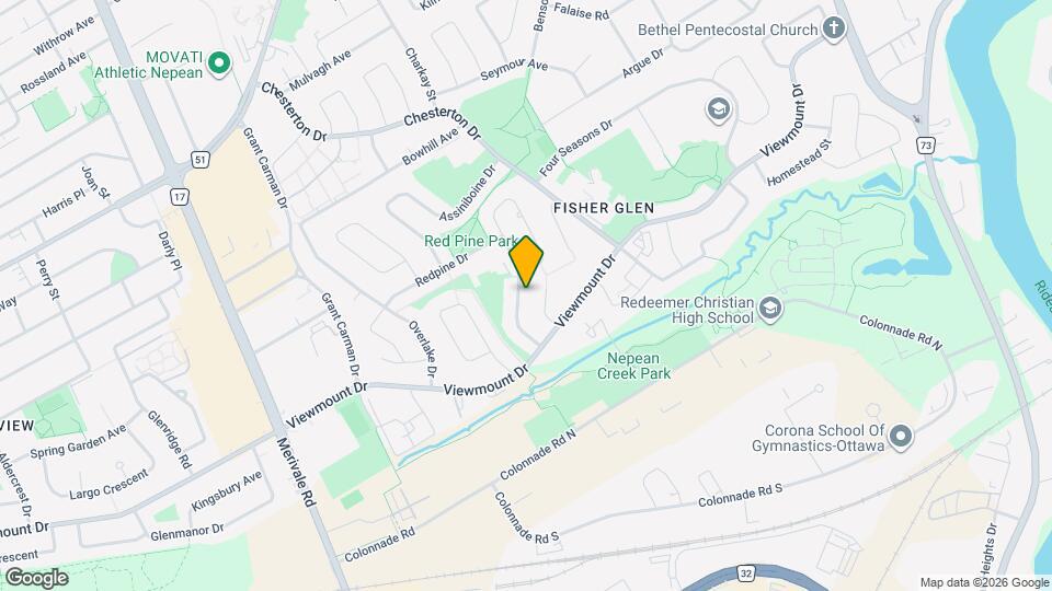 15 Saginaw Crescent Map and Location Details